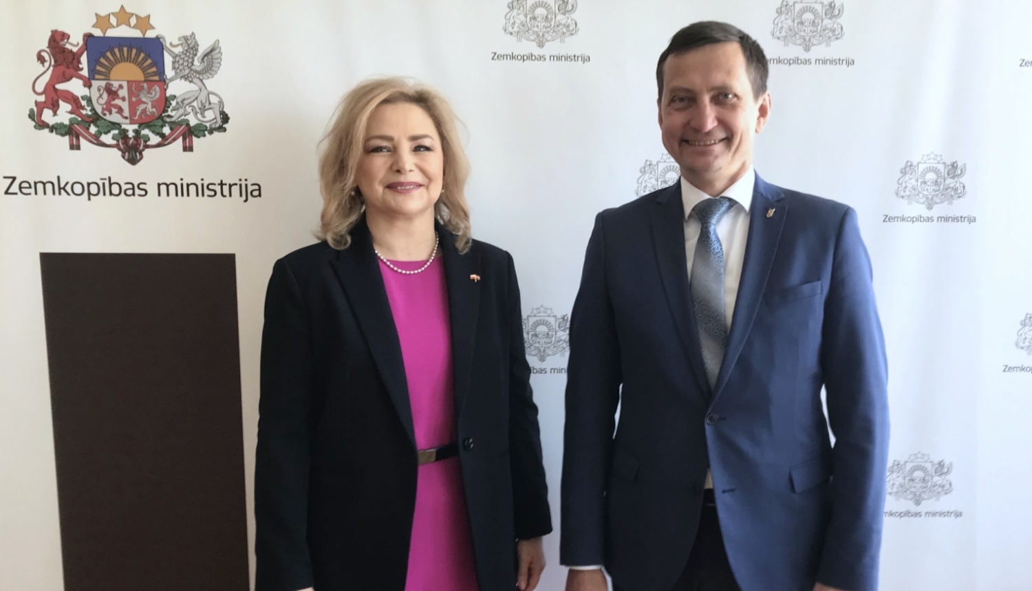 Minister of Agriculture, Armands Krauze, met with the Polish Ambassador to Latvia, Monika Mihalishina