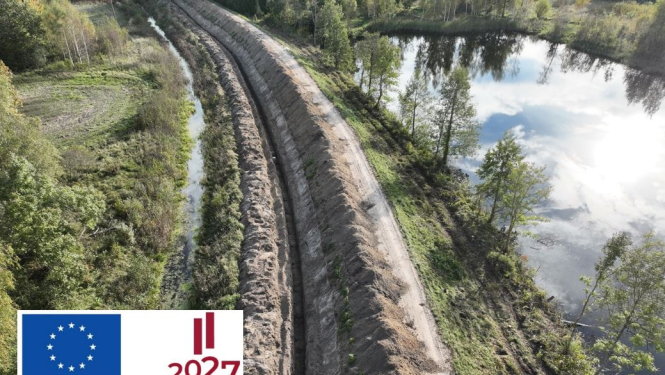 Būvdarbi Vārpas D-1 aizsargdambī