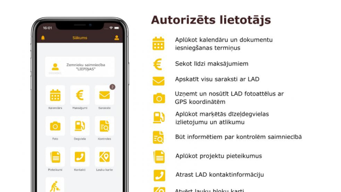 Lauku atbalsta dienesta mobilā lietotne