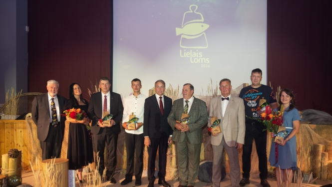Gada balvas zivsaimniecībā "Lielais loms 2026" laureāti. 