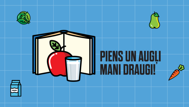 Programmas Piens un augļi skolai baneris