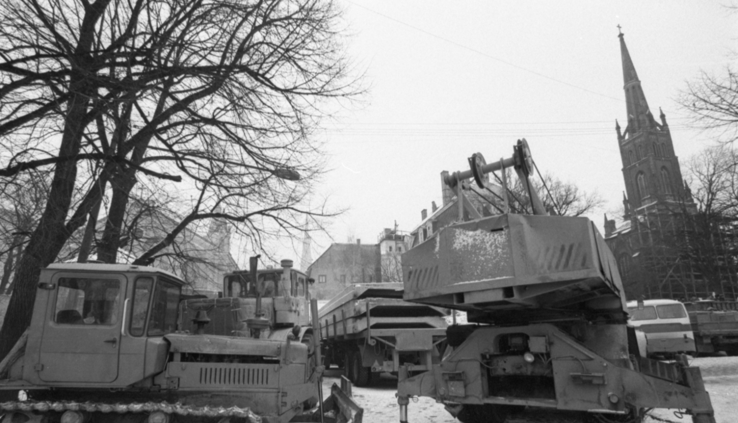 Barikāžu laikā Vecrīgā. 1991. gada janvāris. Fotogrāfs T. Volmers. Privāts arhīvs	