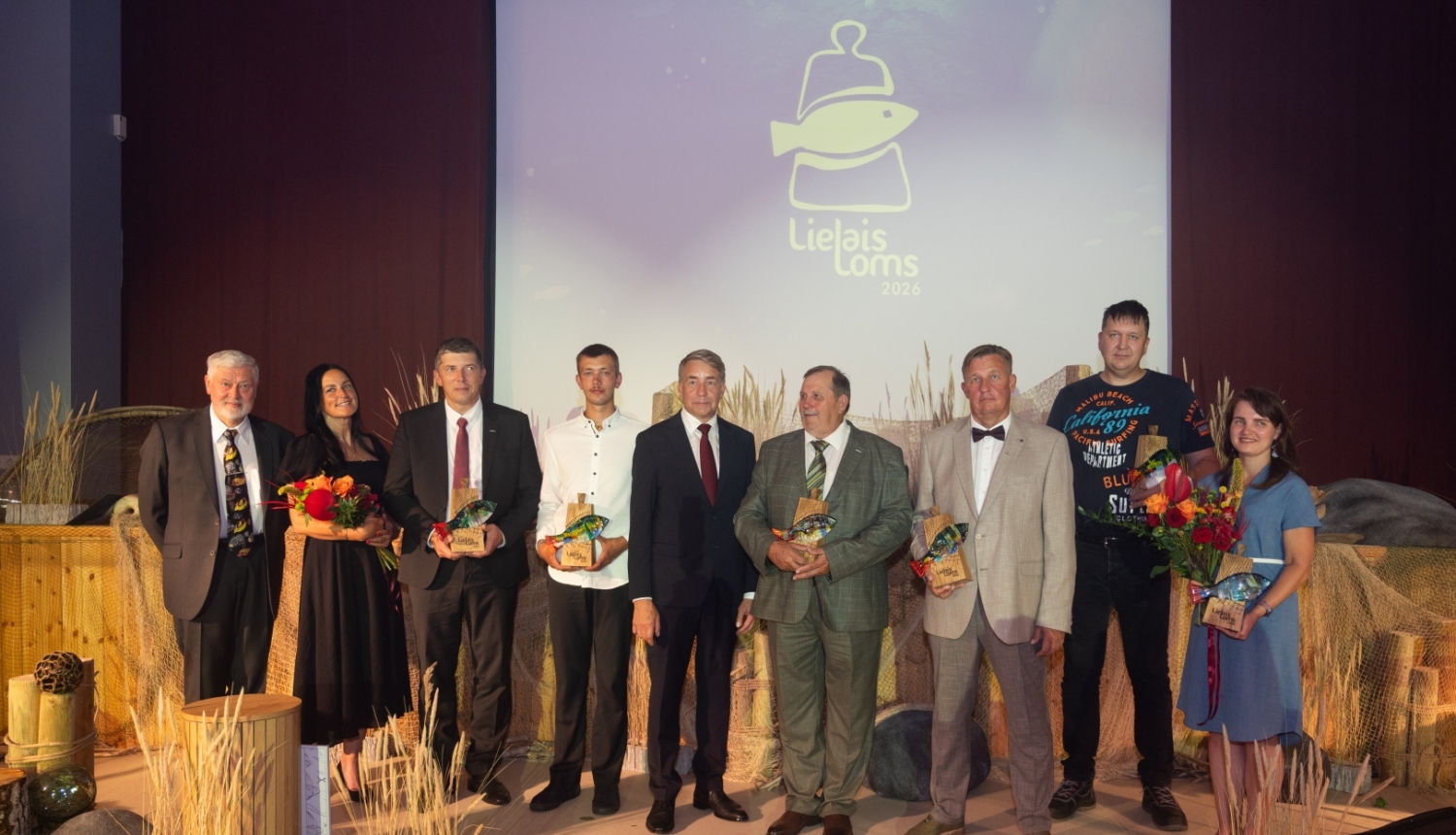 Gada balvas zivsaimniecībā "Lielais loms 2026" laureāti. 