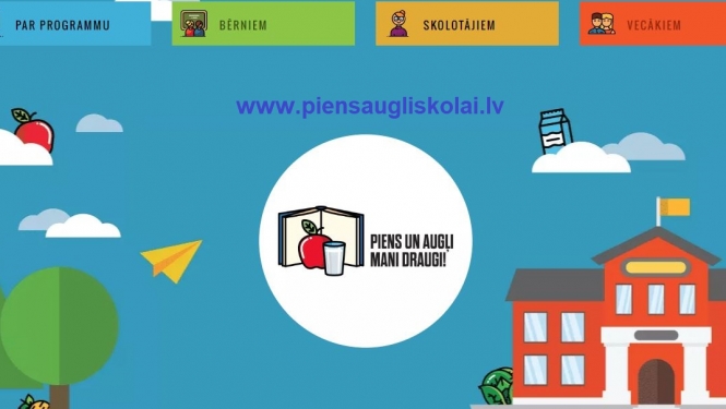 "Piens un augļi skolai” plakāts