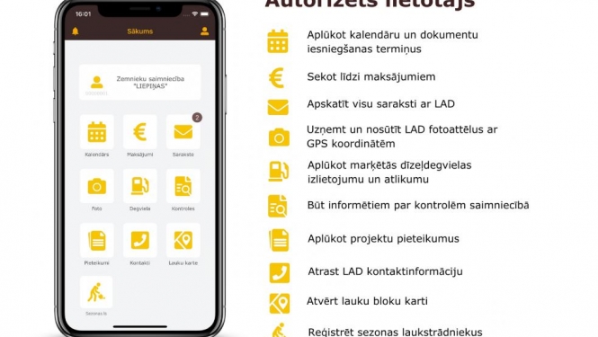 Lauku atbalsta dienesta mobilā lietotne