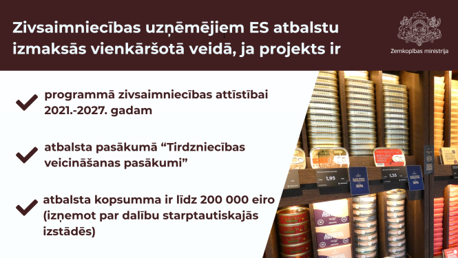 Nosacījumi zivsaimniecības uzņēmējdarbības atbalsta izmaksasii, vizuālis