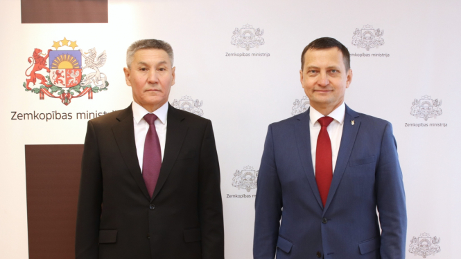 Minister of Agriculture Armands Krauze met with the Deputy Minister of Agriculture of Kazakhstan Amangali Berdalin