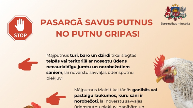 Plakāts ar biodrošības pasākumiem