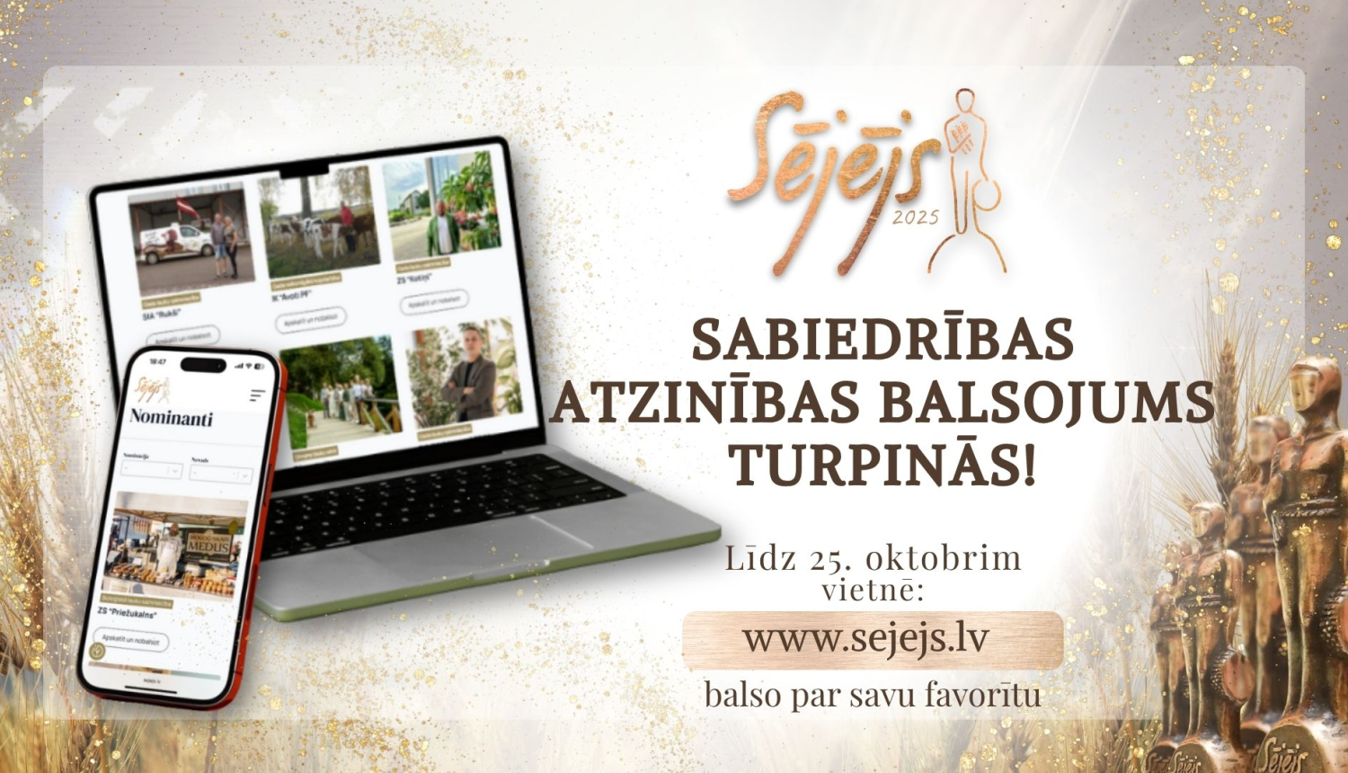 Aicinājums balsot par konkursa dalībniekiem