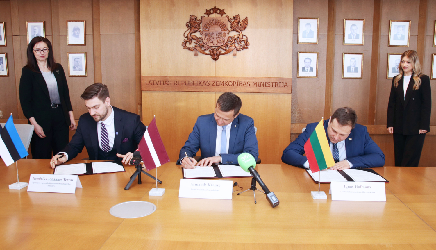 Baltijas valstu lauksaimniecības ministri paraksta kopīgo deklarāciju
