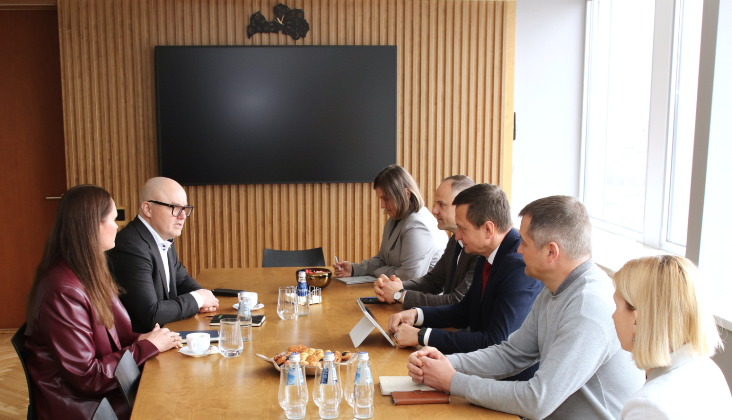 Zemkopības ministrs Armands Krauze tiekas ar Latvijas Biomasas asociācijas vadību. 