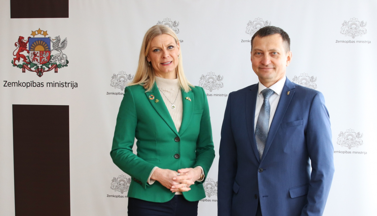 Minister of Agriculture Armands Krauze met with Pipa Hackett, Minister of State for Land Use and Biodiversity in the Department of Agriculture, Food, and the Marine of Ireland