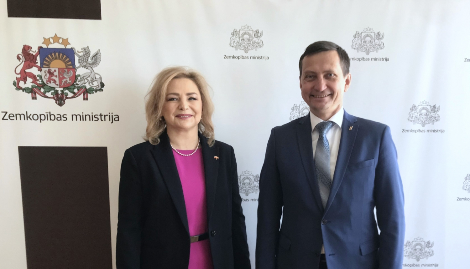 Minister of Agriculture, Armands Krauze, met with the Polish Ambassador to Latvia, Monika Mihalishina