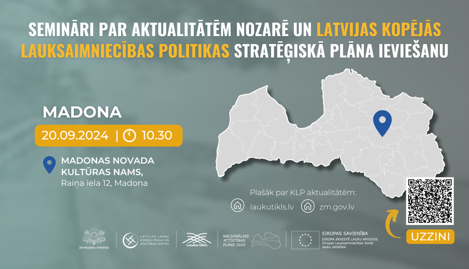 Madonas reģionālā semināra plakāts