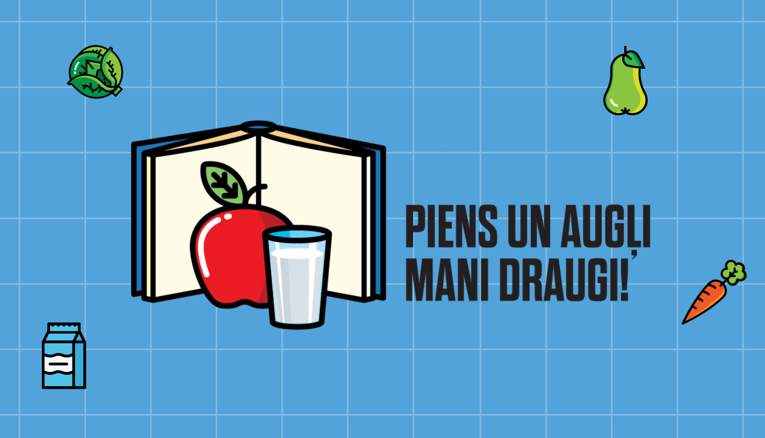 Programmas Piens un augļi skolai baneris