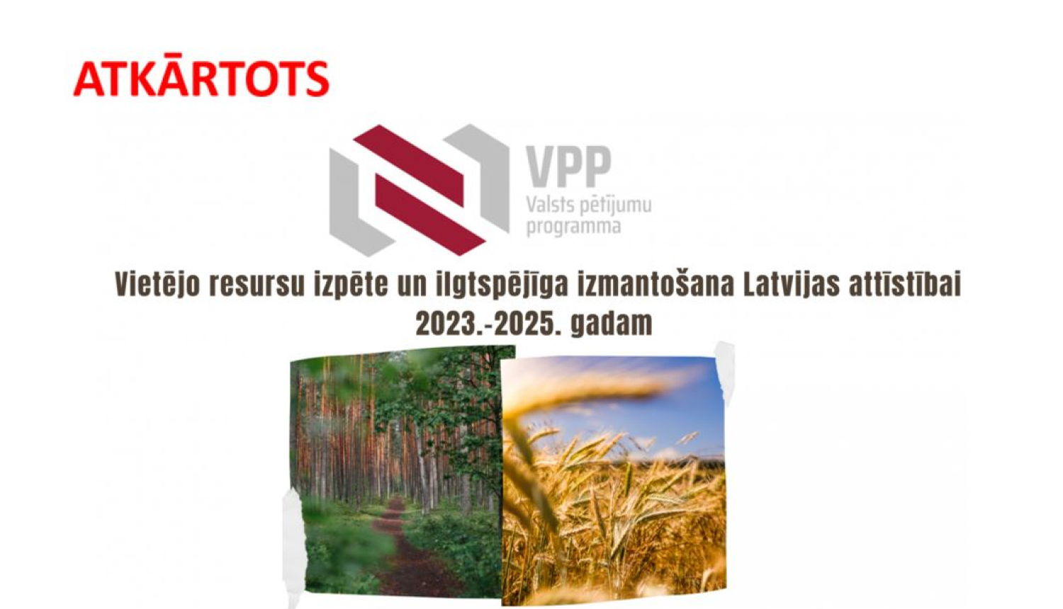 Valsts pētījuma programmas logo