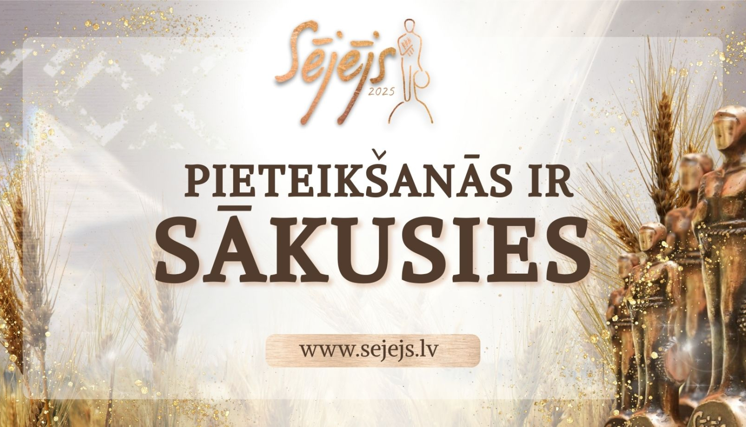 Plakāts - aicinājums pieteikt Sējējs 2025 konkursa dalībniekus