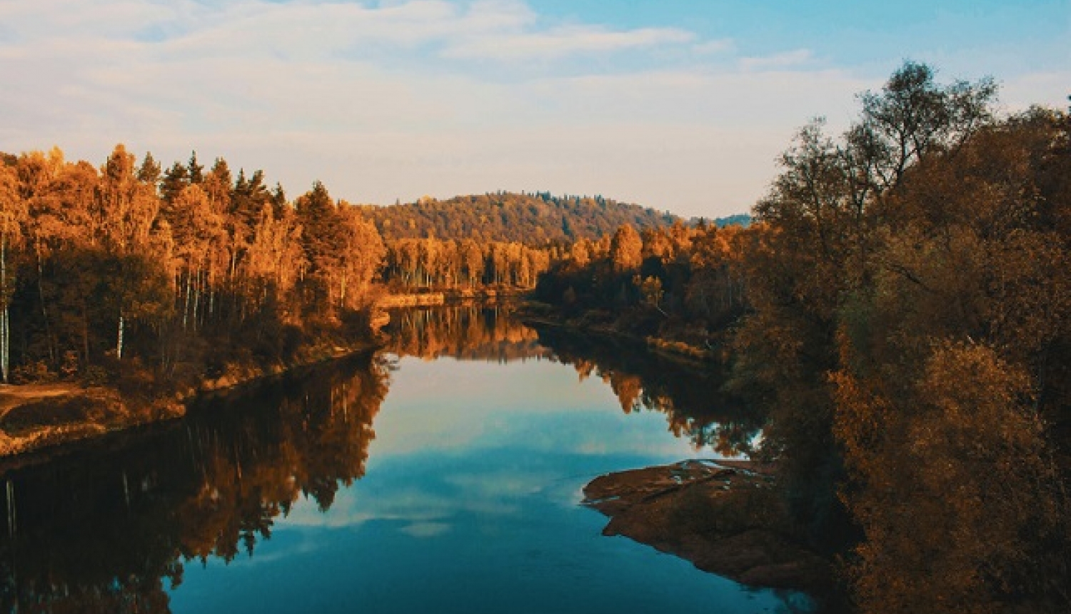 Upe meža ielokā